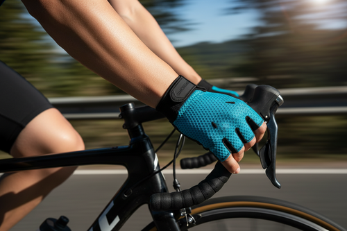 Pro Cycle Glow Glove – Half-Finger Cycling Gloves with Reflective Strip