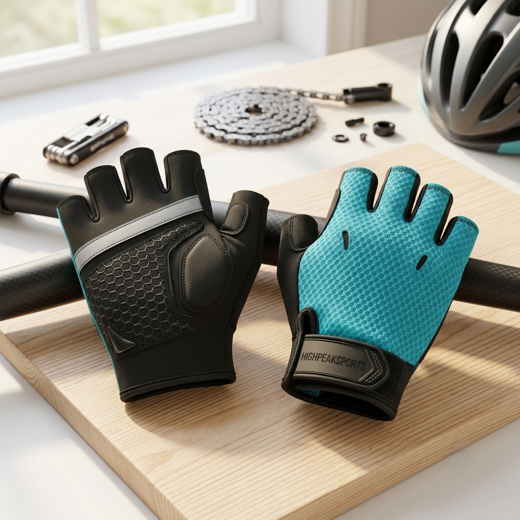 Pro Cycle Glow Glove – Half-Finger Cycling Gloves with Reflective Strip